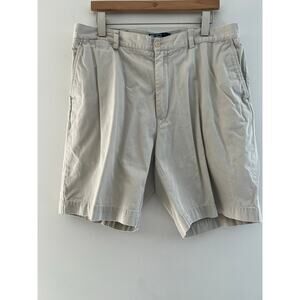 Polo Ralph Lauren Flat Front Khaki Chino Casual Golf Shorts Size 38 SG